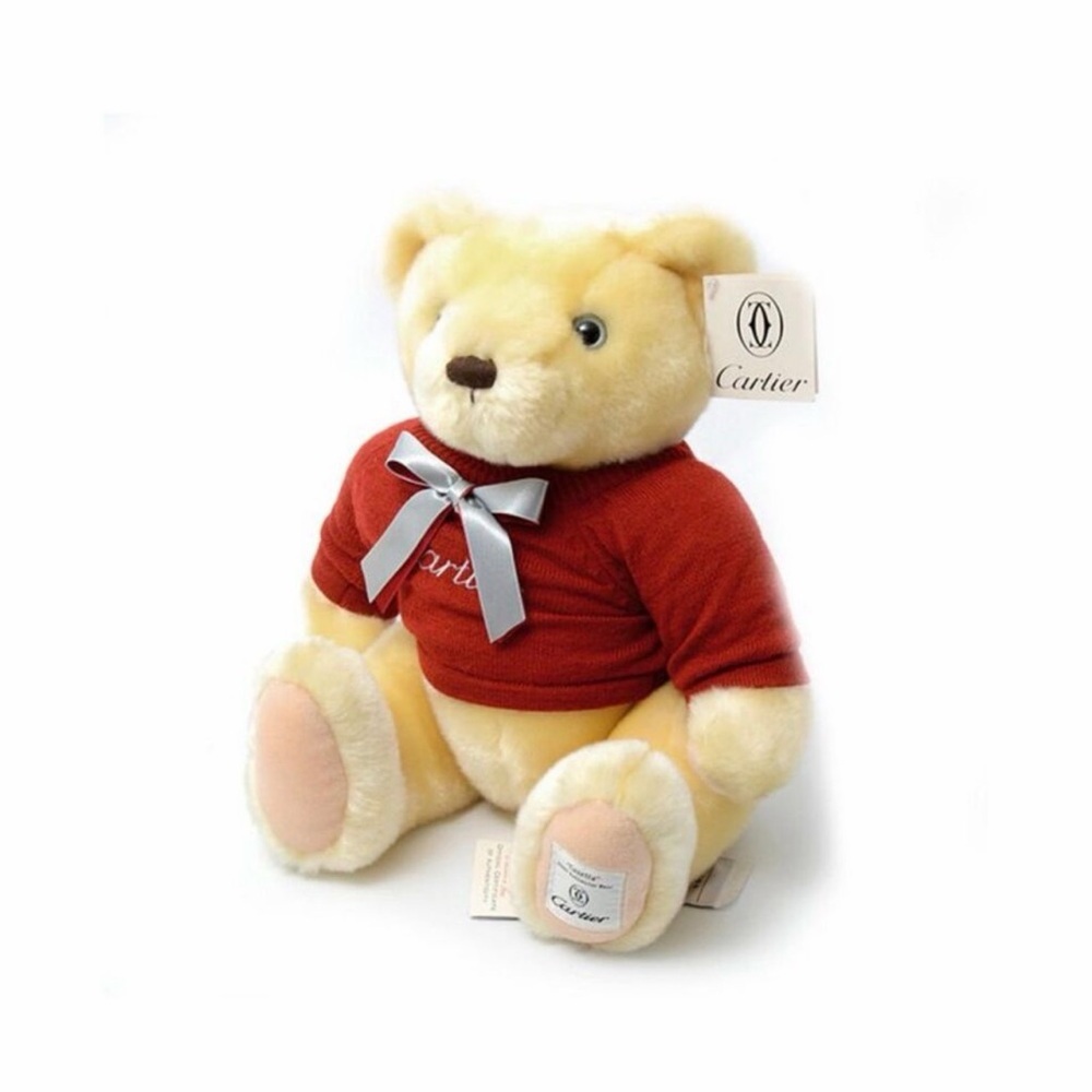 Cartier Cosette Teddy Bear with Red Sweater and Blue Bow #492 of 3000